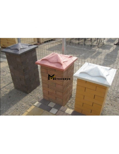 Ковпак на паркан  450х450 мм "Медуза / Сірий бетон"